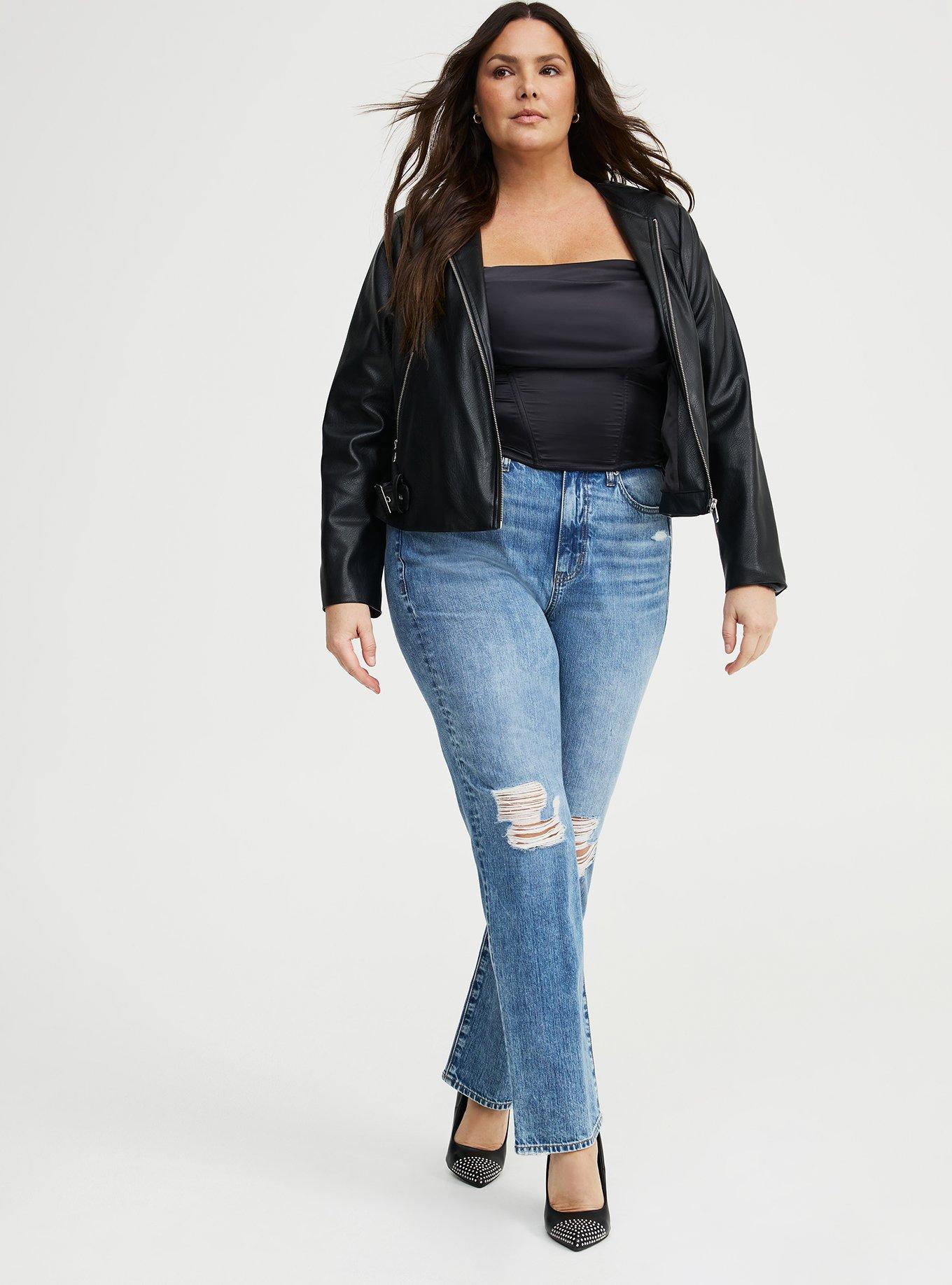 Drape Satin Lace Corset Top, RICH BLACK, alternate