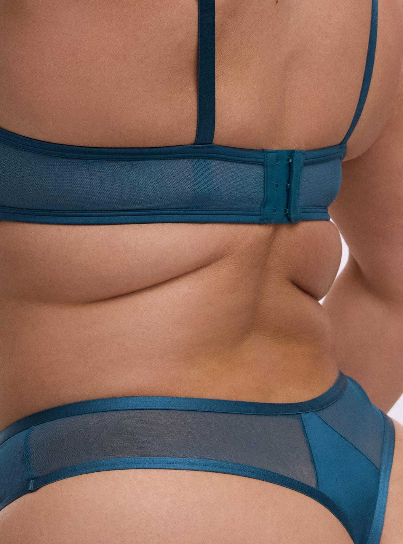 Mesh & Shine Strappy Thong, LEGION BLUE, alternate