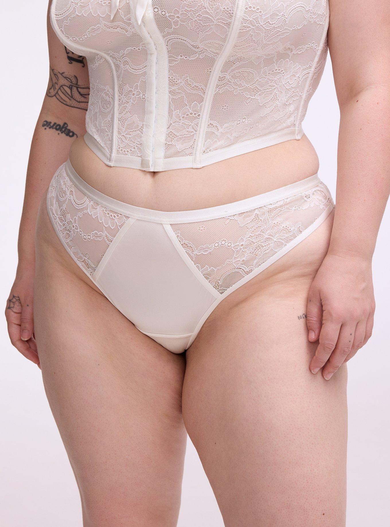 Bridal Lace Thong, CLOUD DANCER, alternate