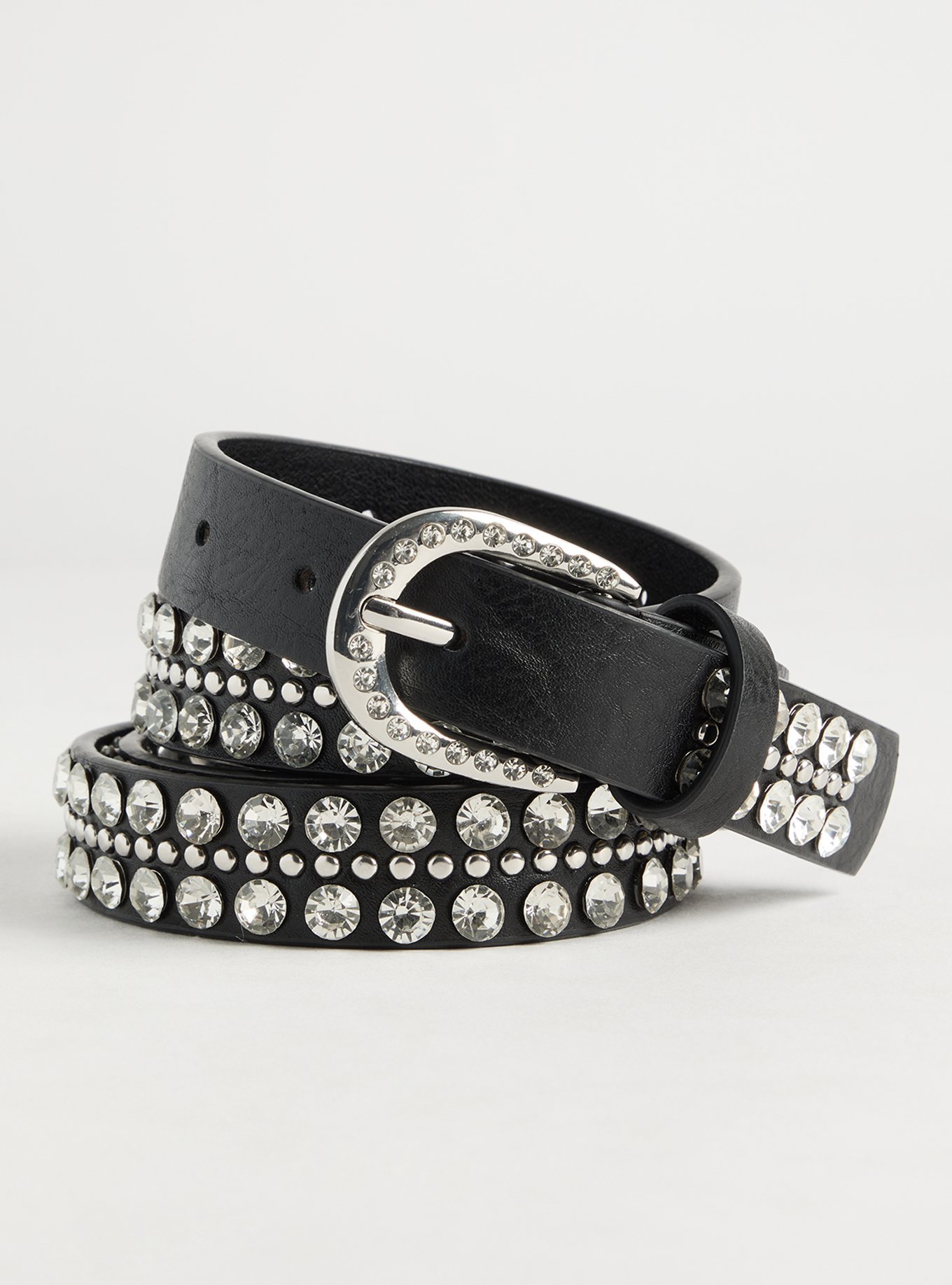 Plus Size - Rhinestone Denim Belt - Torrid display picture 1