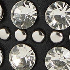 Rhinestone Denim Belt, BLACK, swatch