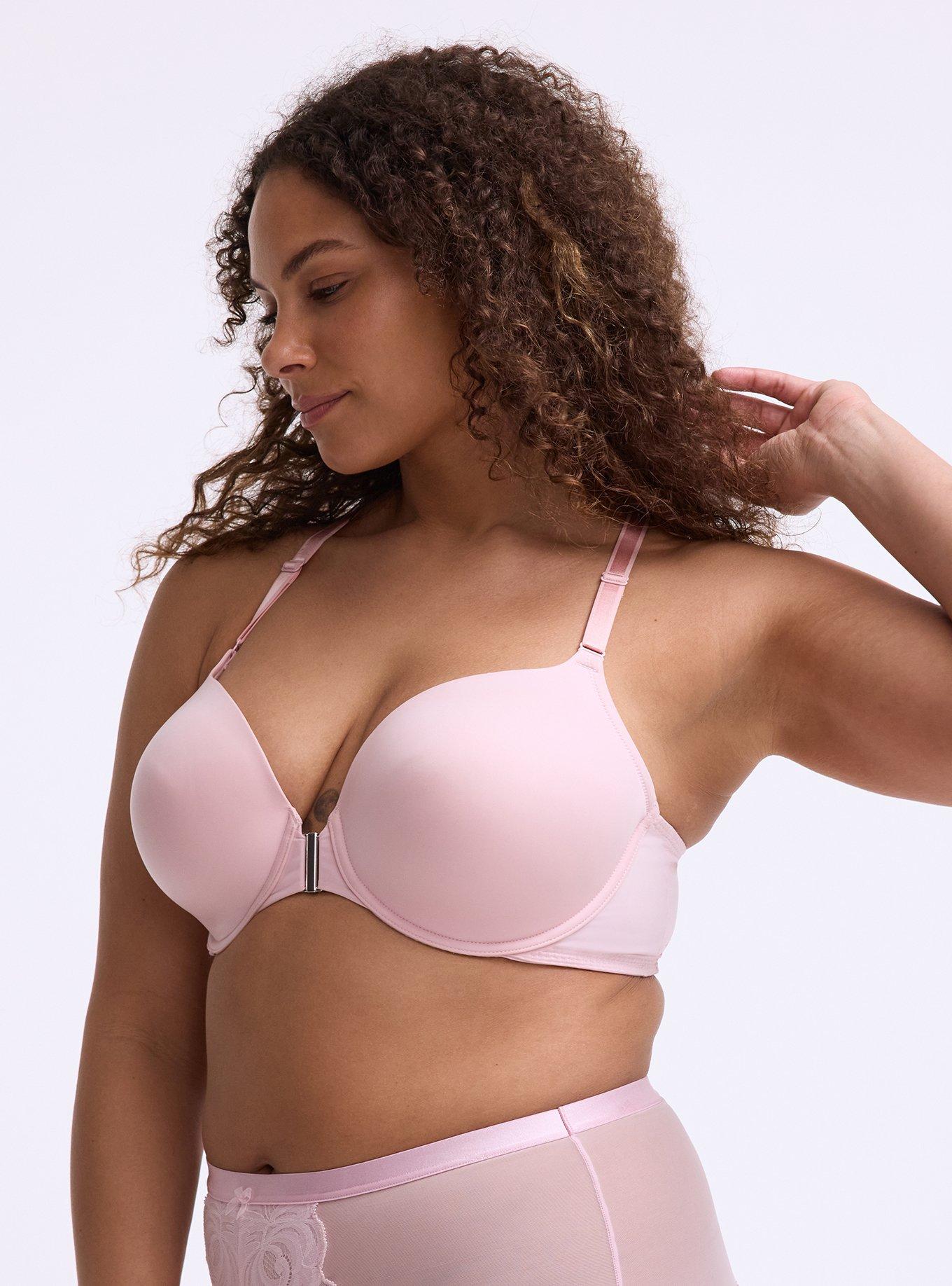 Perfect T-Shirt Front-Close Racerback Bra, PARFAIT PINK, alternate