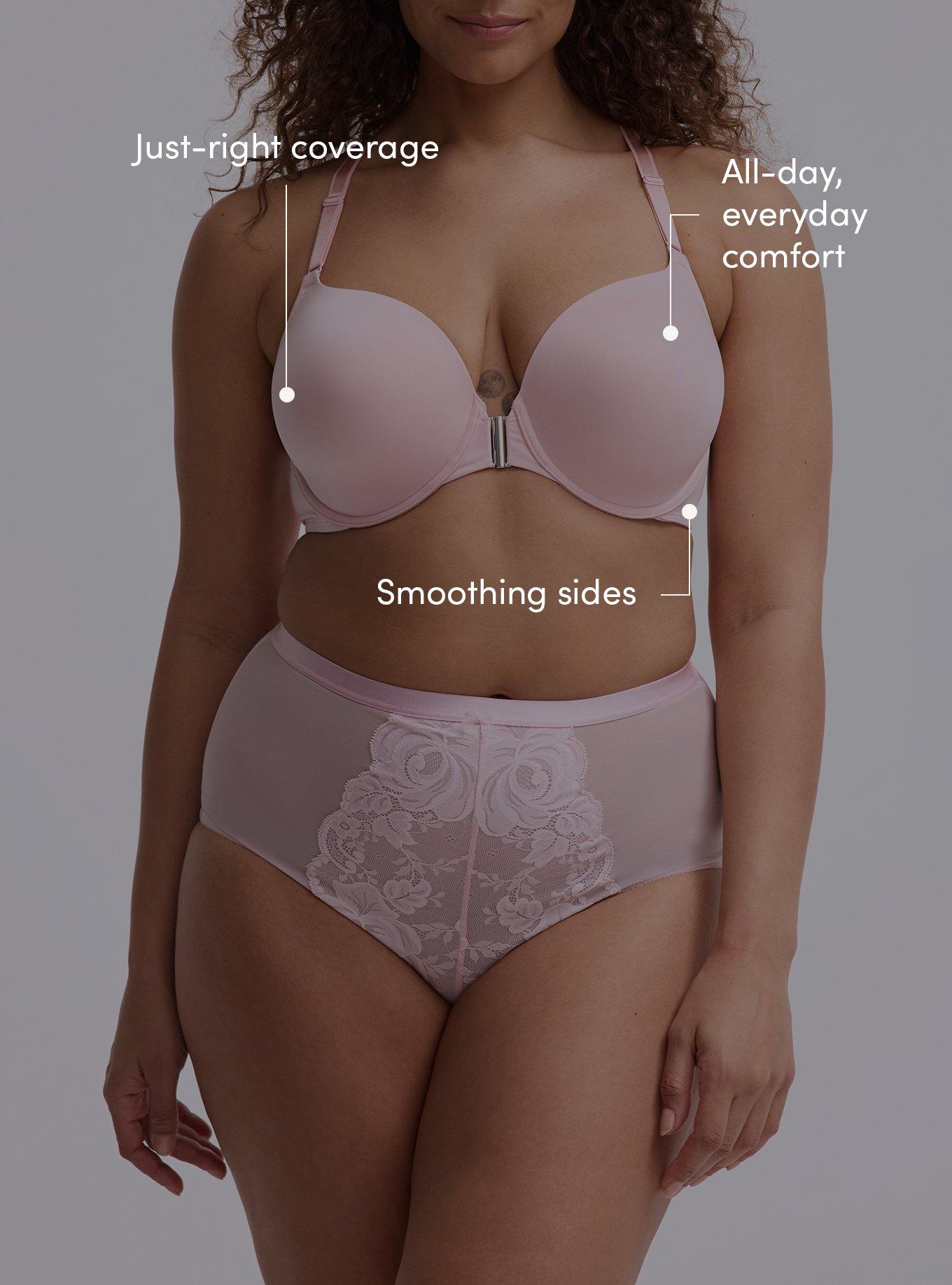 Perfect T-Shirt Front-Close Racerback Bra, PARFAIT PINK, alternate