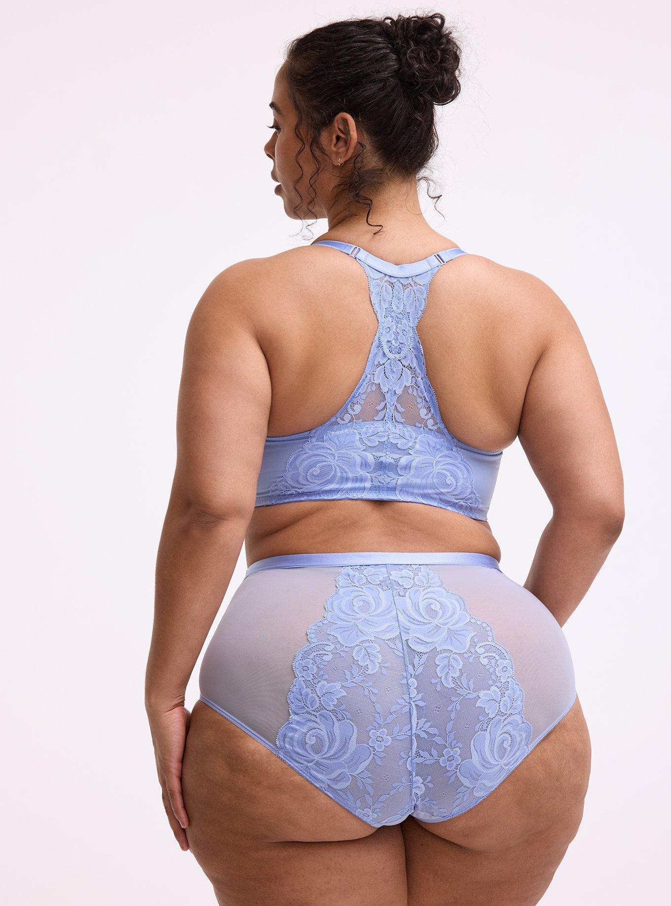 Perfect T-Shirt Front-Close Racerback Bra, HYDRANGEA, alternate