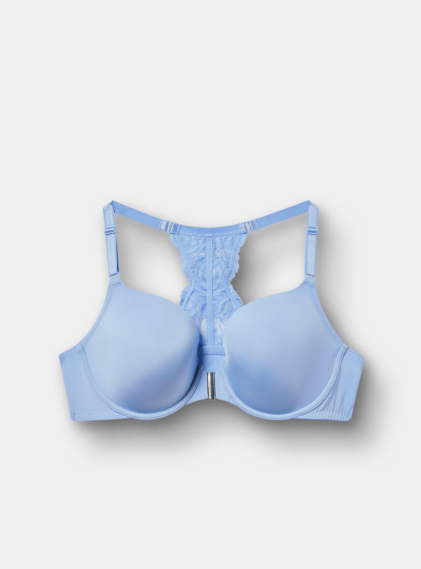 Perfect T-Shirt Front-Close Racerback Bra, HYDRANGEA, hi-res