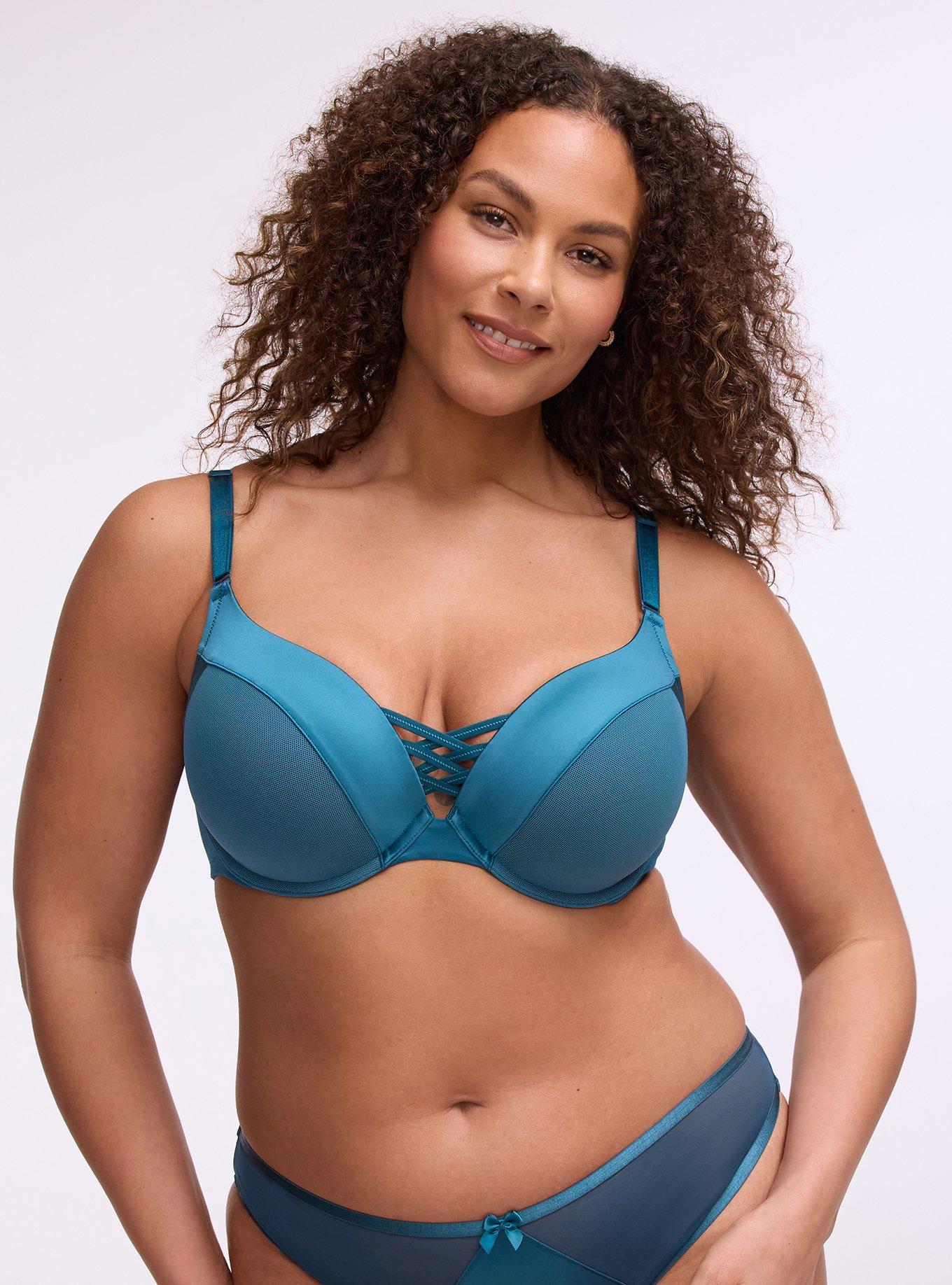 XO Plunge Push-Up Bra, LEGION BLUE, hi-res