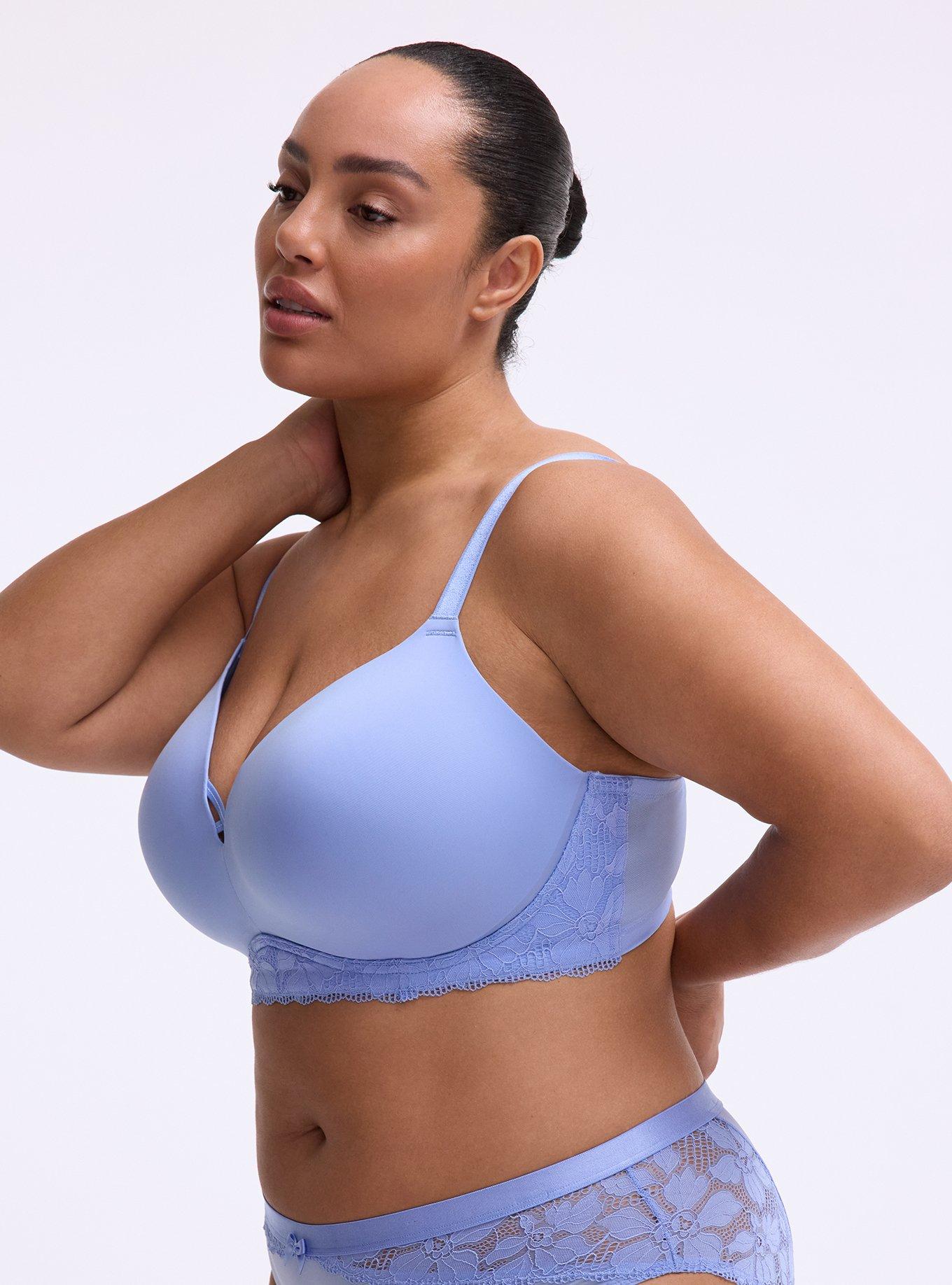 Ava Wire-Free Push-Up Lace Bra, HYDRANGEA, alternate