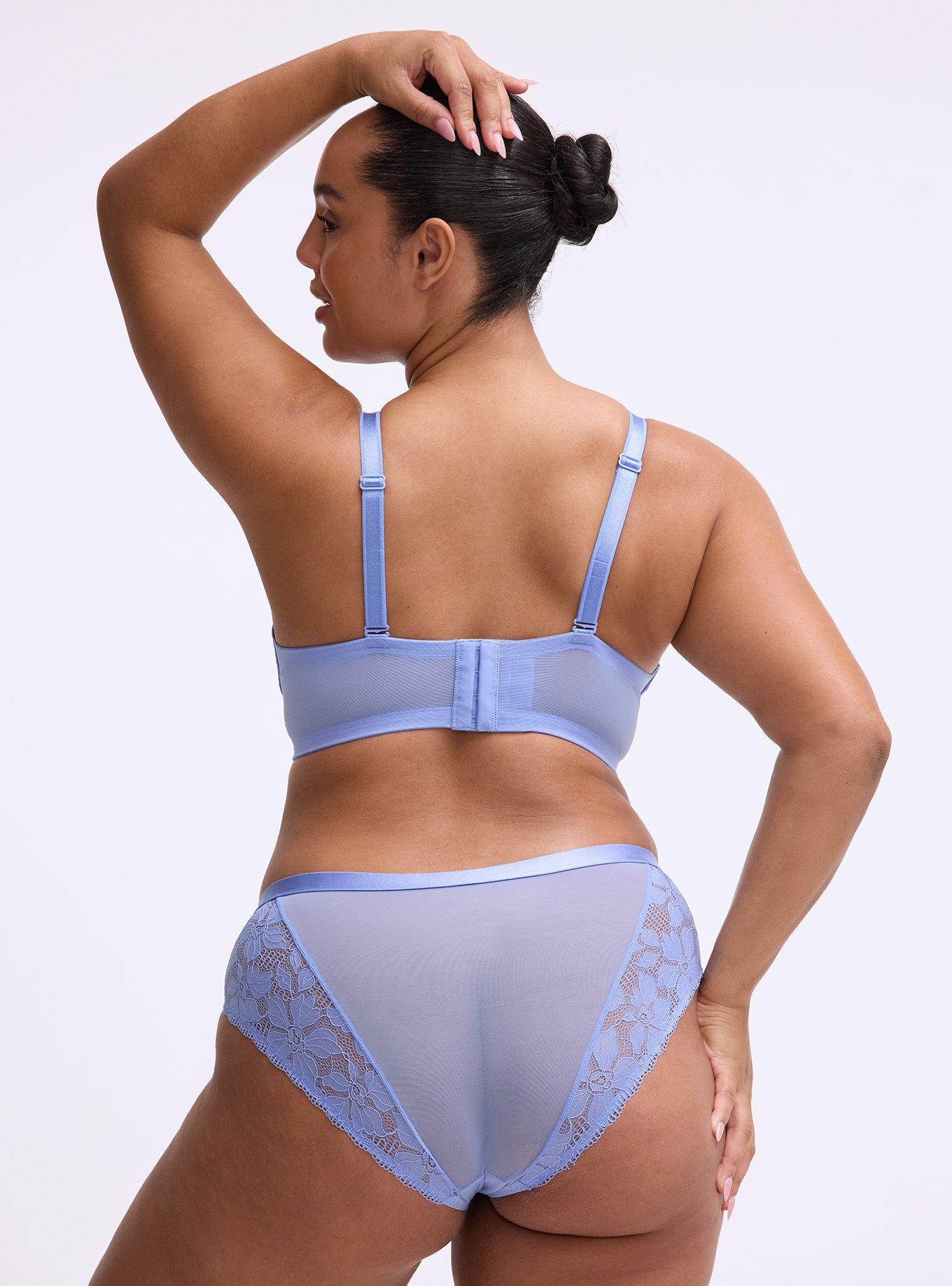 Ava Wire-Free Push-Up Lace Bra, HYDRANGEA, alternate