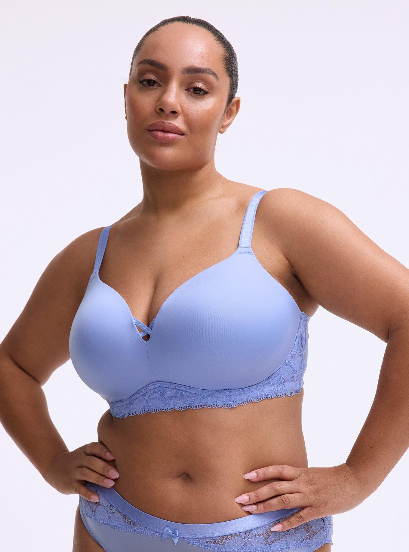 Ava Wire-Free Push-Up Lace Bra, HYDRANGEA, hi-res