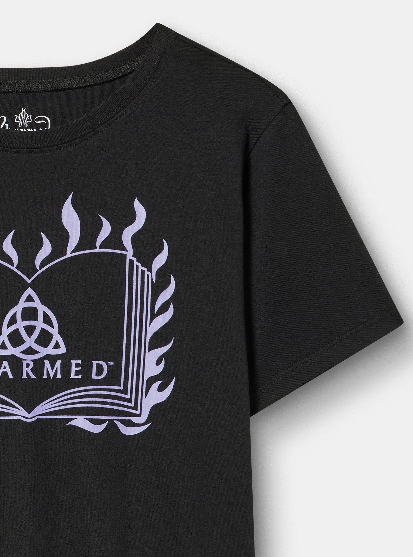 Charmed Classic Cotton Jersey Tee, CHARMED BOOK DEEP BLACK, alternate