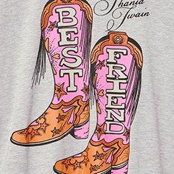 Shania Twain Relaxed Cotton Jersey Tee, SHANIA BEST FRIEND LT HEATHER GREY, swatch