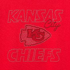 NFL Kansas Chiefs Rhinestone Relaxed Fleece Sweatshirt, KANSAS CHIEFS RACING RED, swatch