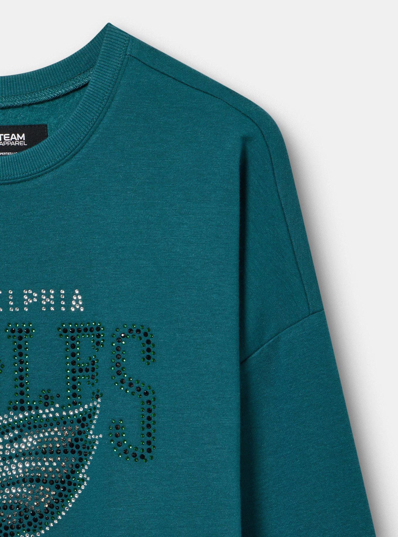 NFL Philadelphia Eagles Rhinestone Relaxed Fleece Sweatshirt
