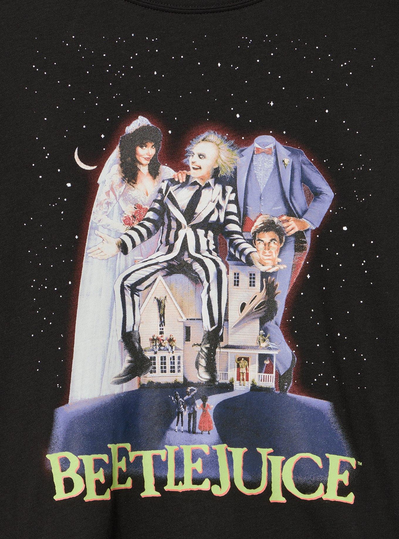 Beetlejuice Classic Cotton Crew Tee, BEETLEJUICE MOVIE DEEP BLACK, alternate