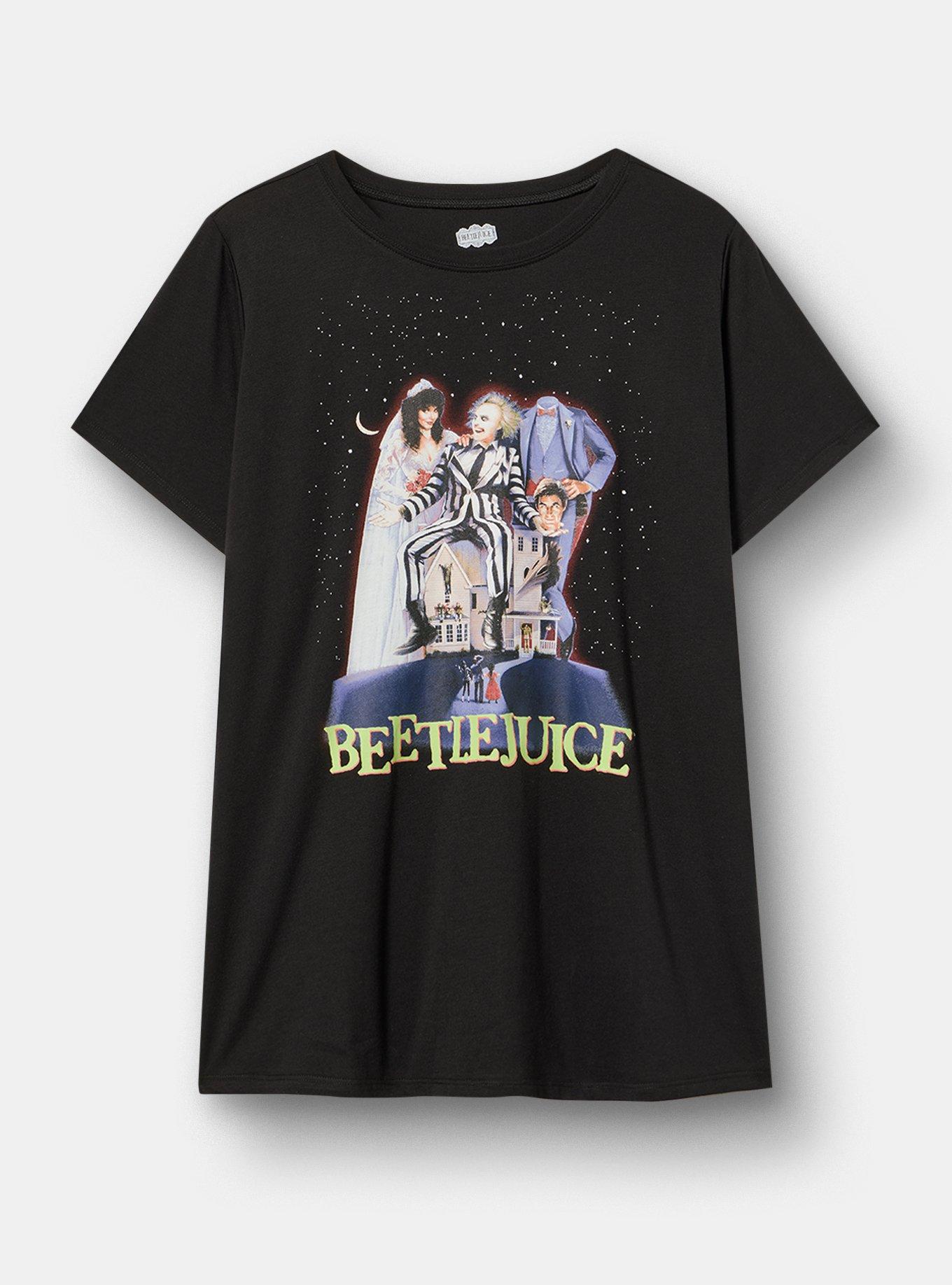 Beetlejuice Classic Cotton Crew Tee, BEETLEJUICE MOVIE DEEP BLACK, hi-res