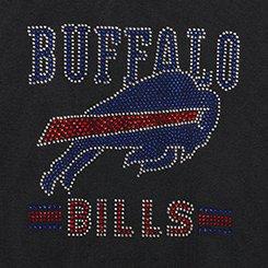 NFL Buffalo Bills Rhinestone Relaxed Fleece Sweatshirt, BUFFALO BILLS DEEP BLACK, swatch