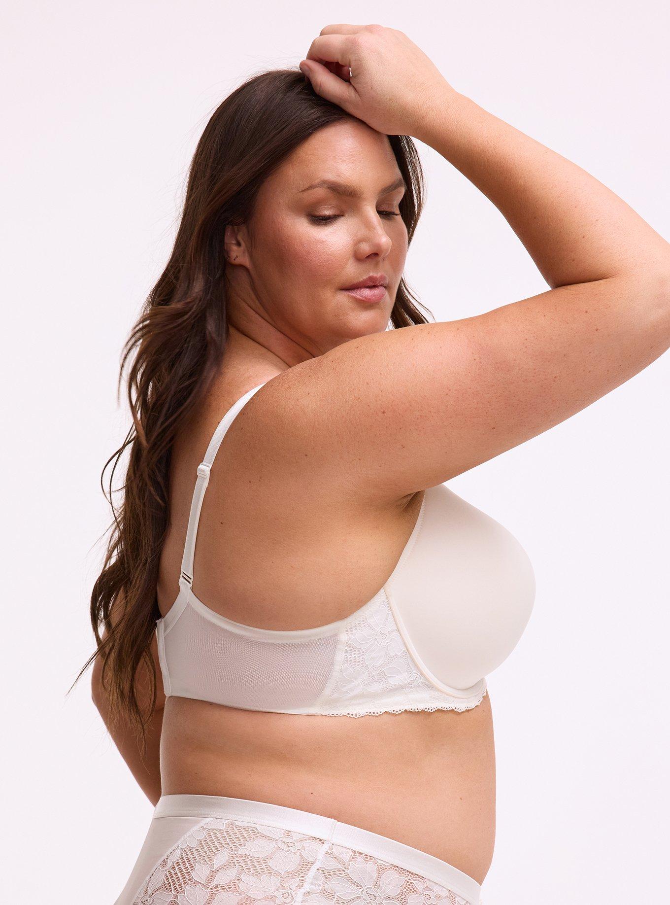 Ava Perfect Coverage Lightly Lined Lace Bra, CLOUD DANCER, alternate