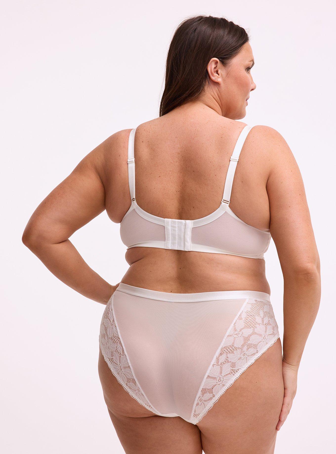 Ava Perfect Coverage Lightly Lined Lace Bra, CLOUD DANCER, alternate