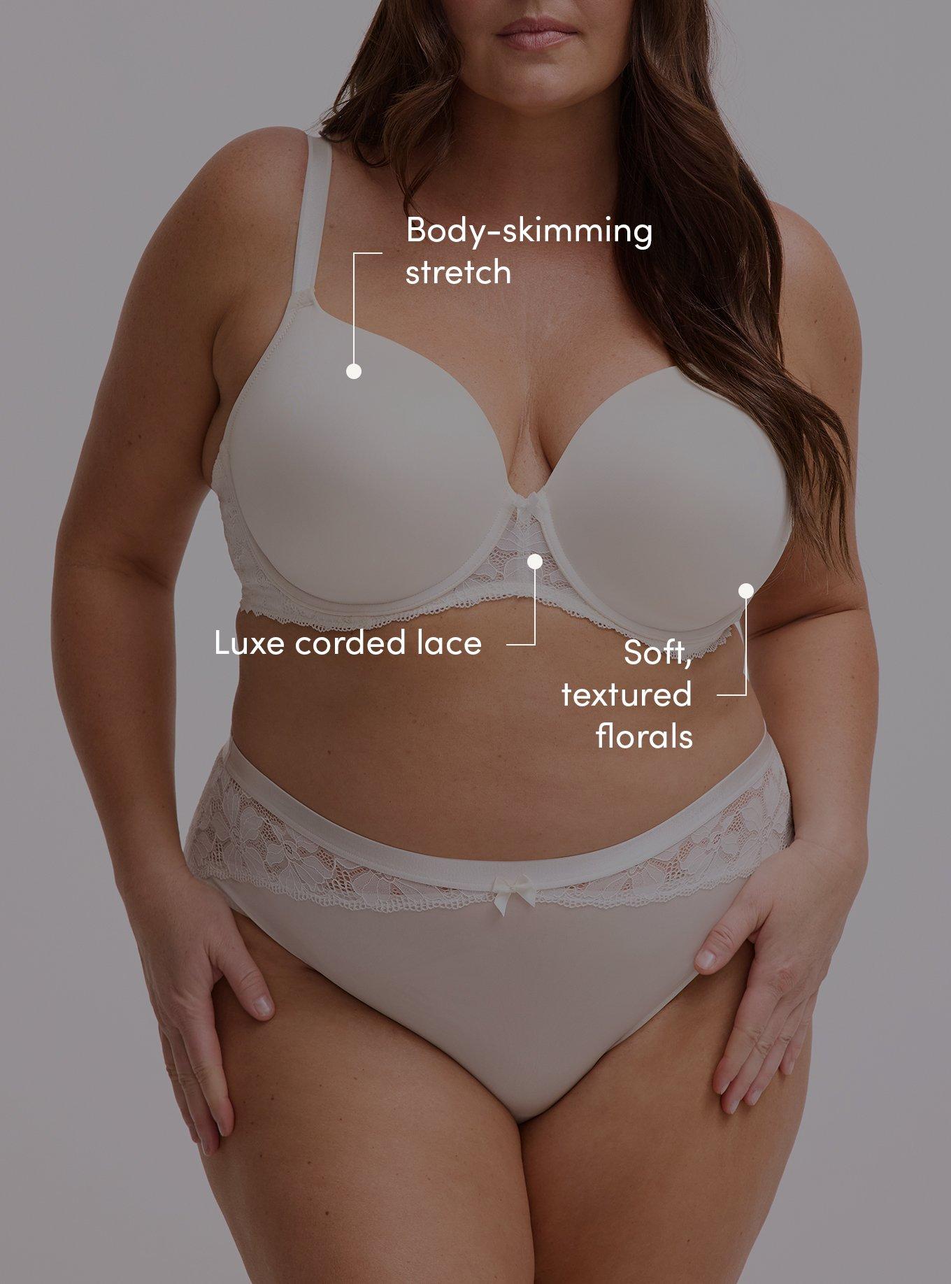 Ava Perfect Coverage Lightly Lined Lace Bra, CLOUD DANCER, alternate