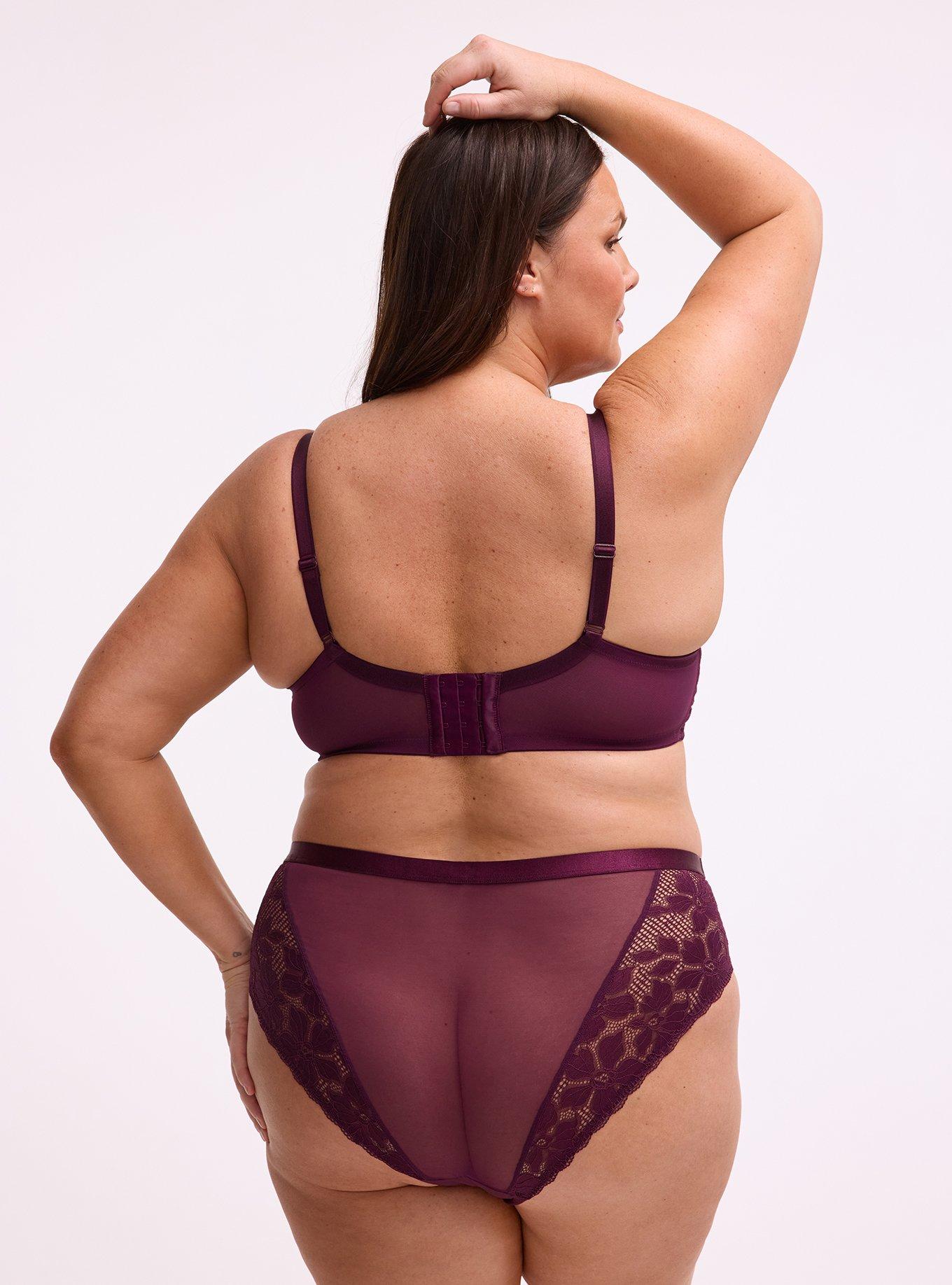 Ava Perfect Coverage Lightly Lined Lace Bra, POTENT PURPLE, alternate