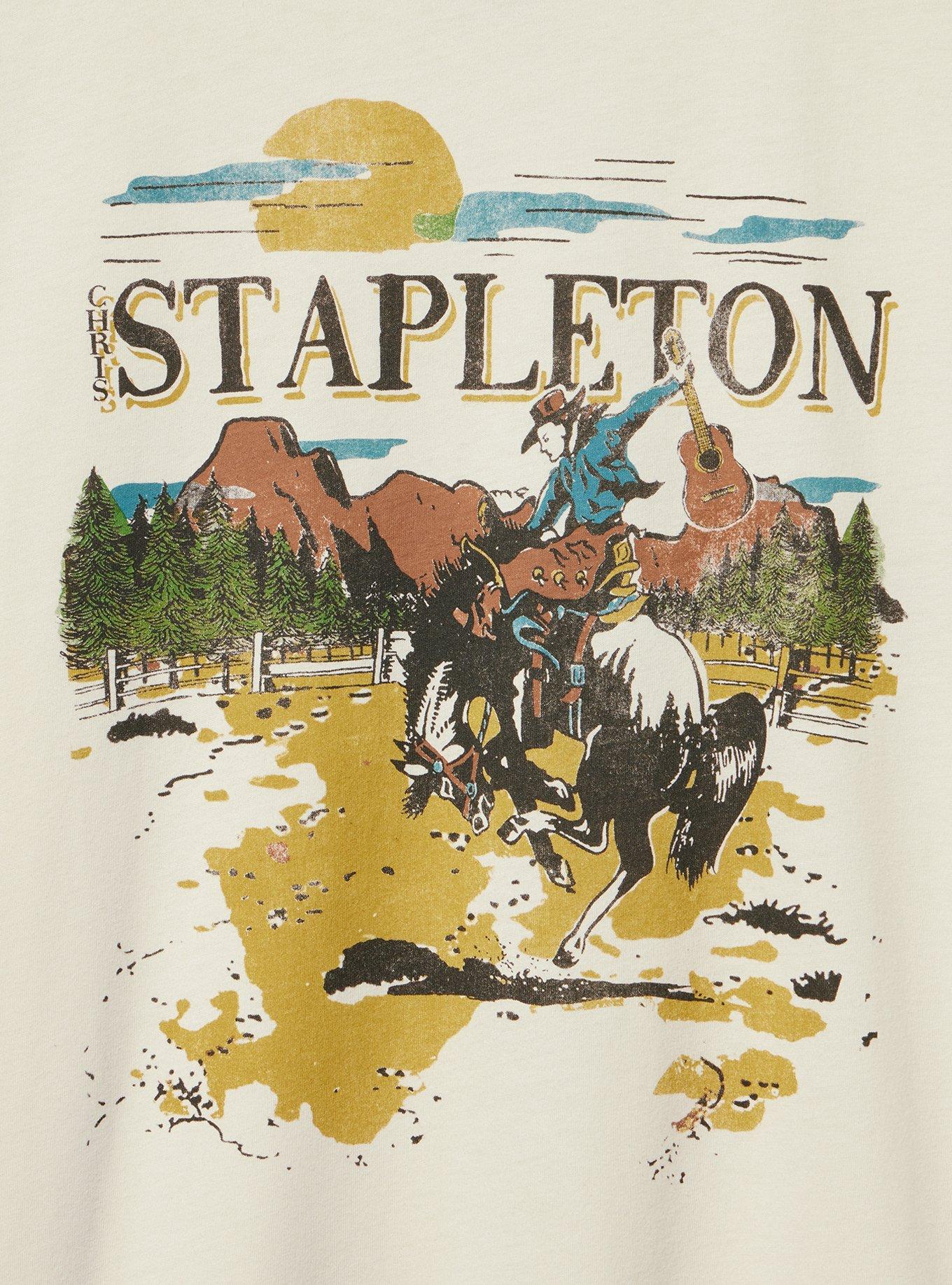 Chris Stapleton Classic Cotton Jersey Crew Tee, COWBOY STAPLETON DESERT SANDSTONE, alternate