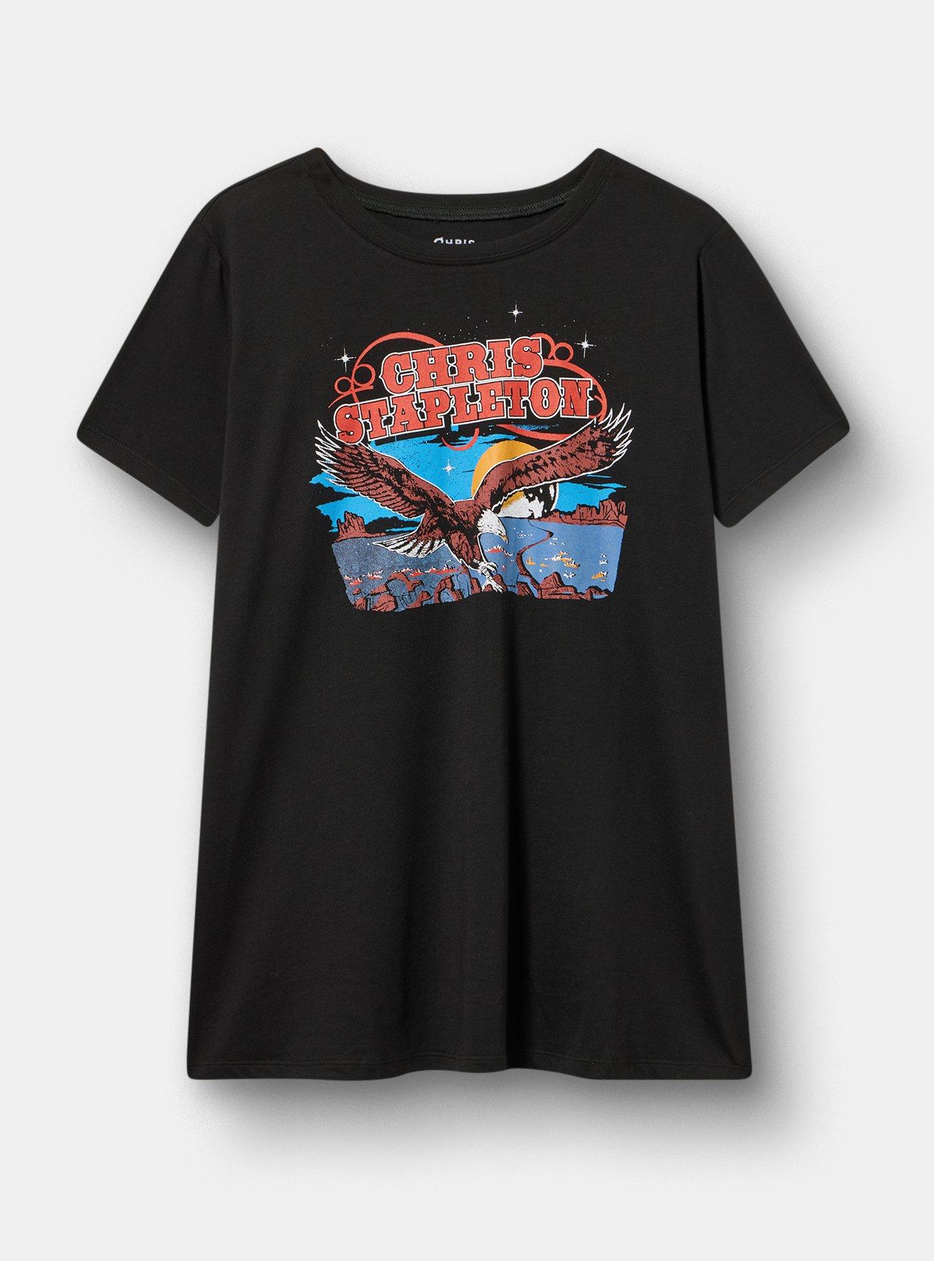 Chris Stapleton Classic Cotton Jersey Crew Tee, CHRIS STAPLETON EAGLE DEEP BLACK, hi-res