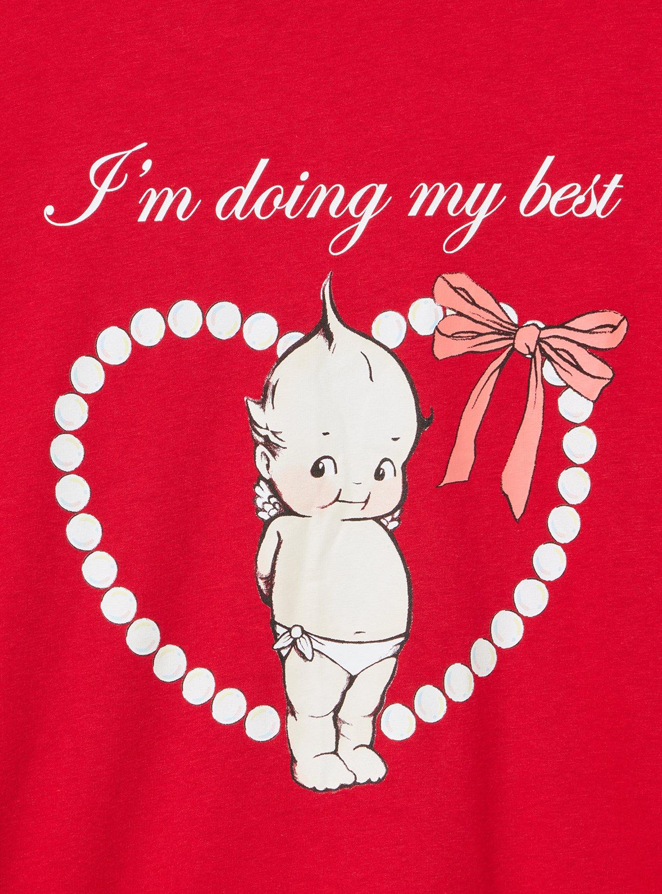 Kewpie Classic Cotton Jersey Tee, IM DOING MY BEST JESTER RED, alternate