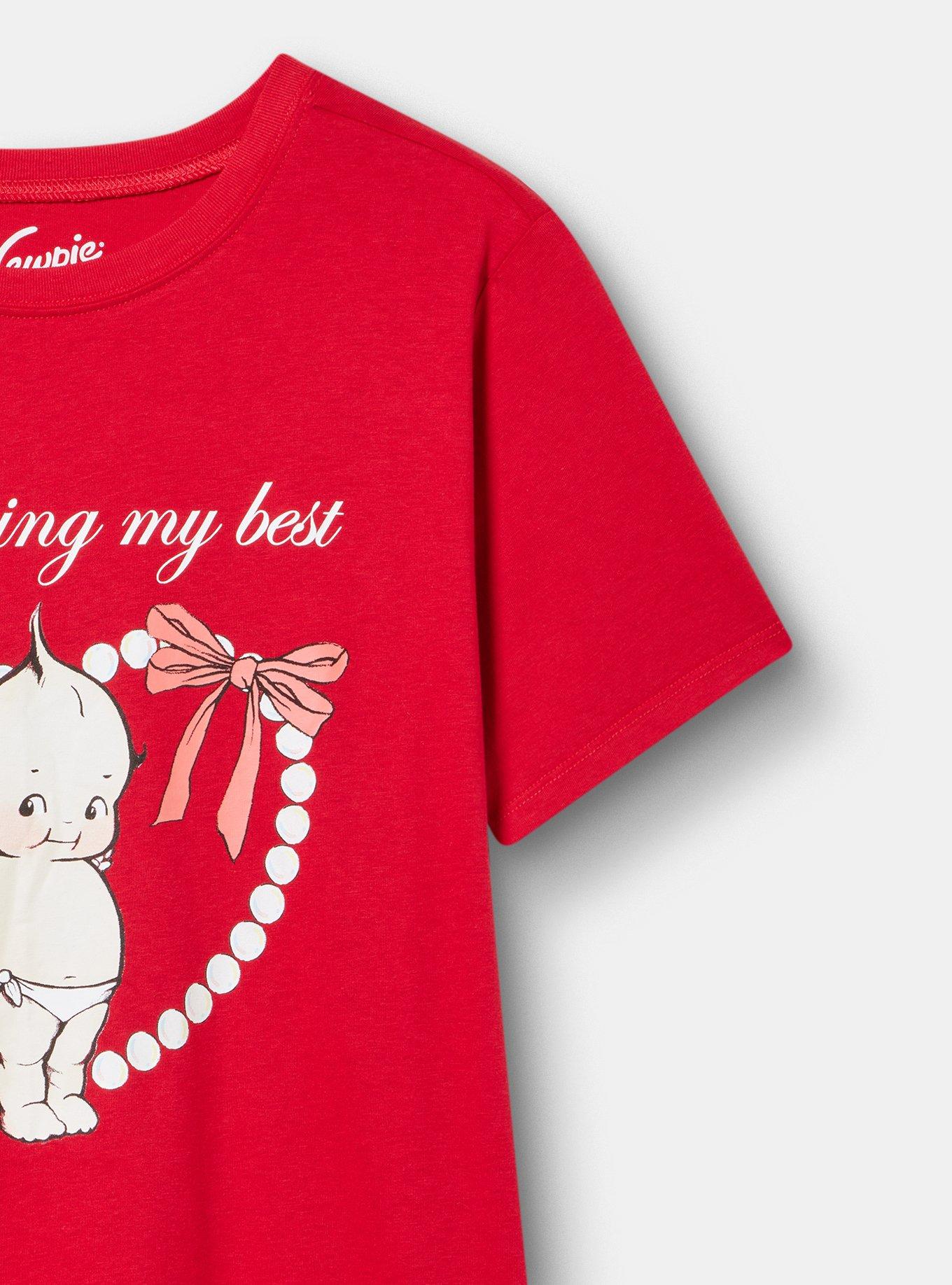 Kewpie Classic Cotton Jersey Tee, IM DOING MY BEST JESTER RED, alternate