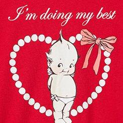 Kewpie Classic Cotton Jersey Tee, IM DOING MY BEST JESTER RED, swatch