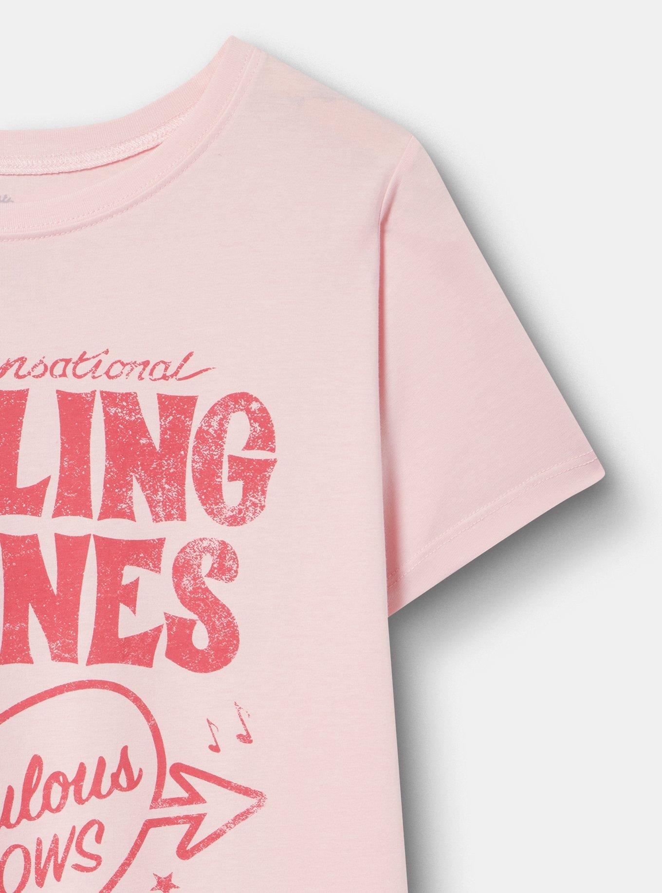 Rolling Stones Relaxed Cotton Crew Tee, TWO FABULOUS SHOWS CORAL BLUSH, alternate