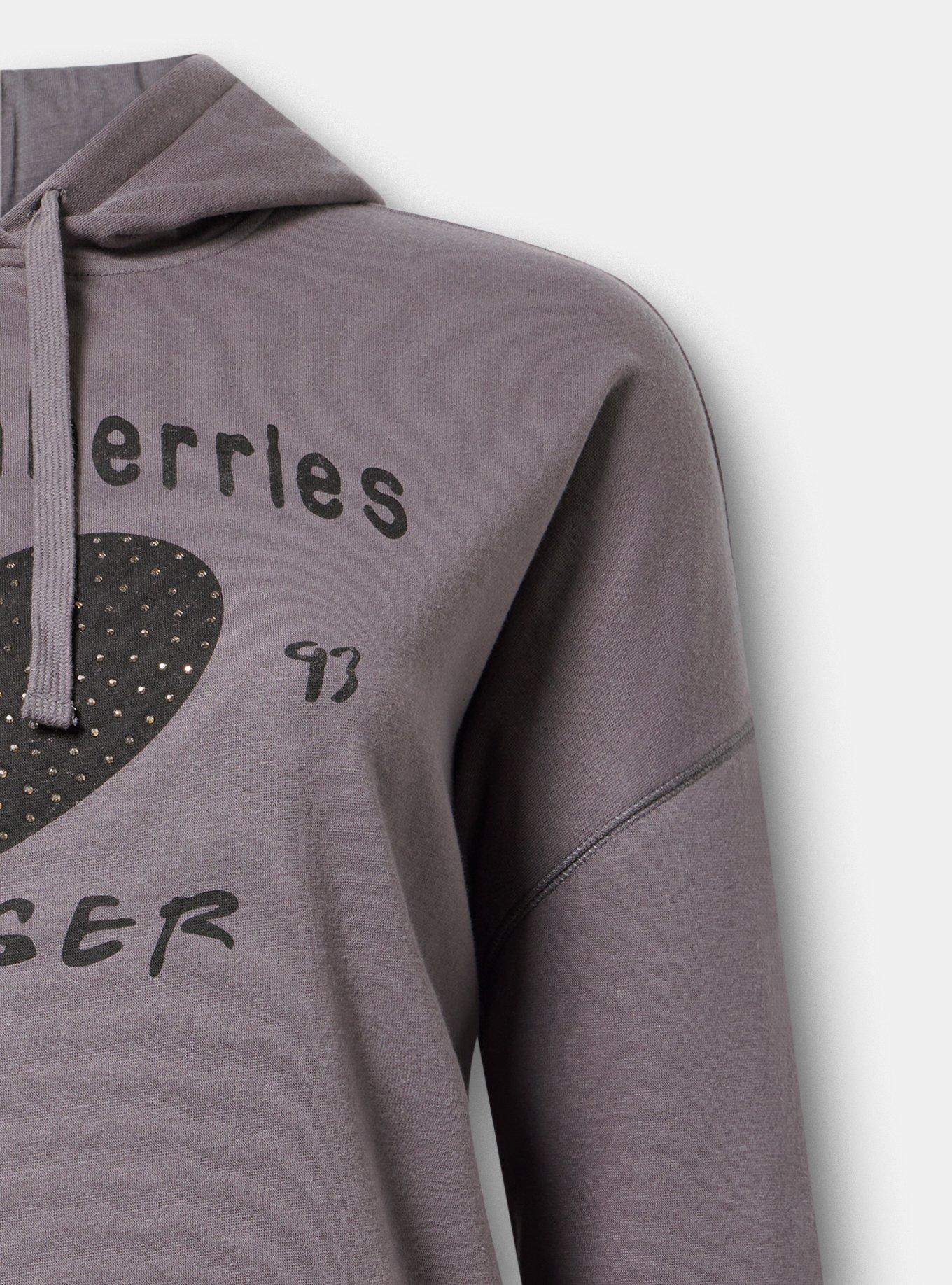 The Cranberries Relaxed Fleece Hoodie, CRANBERRIES HEART TORNADO GRAY, alternate