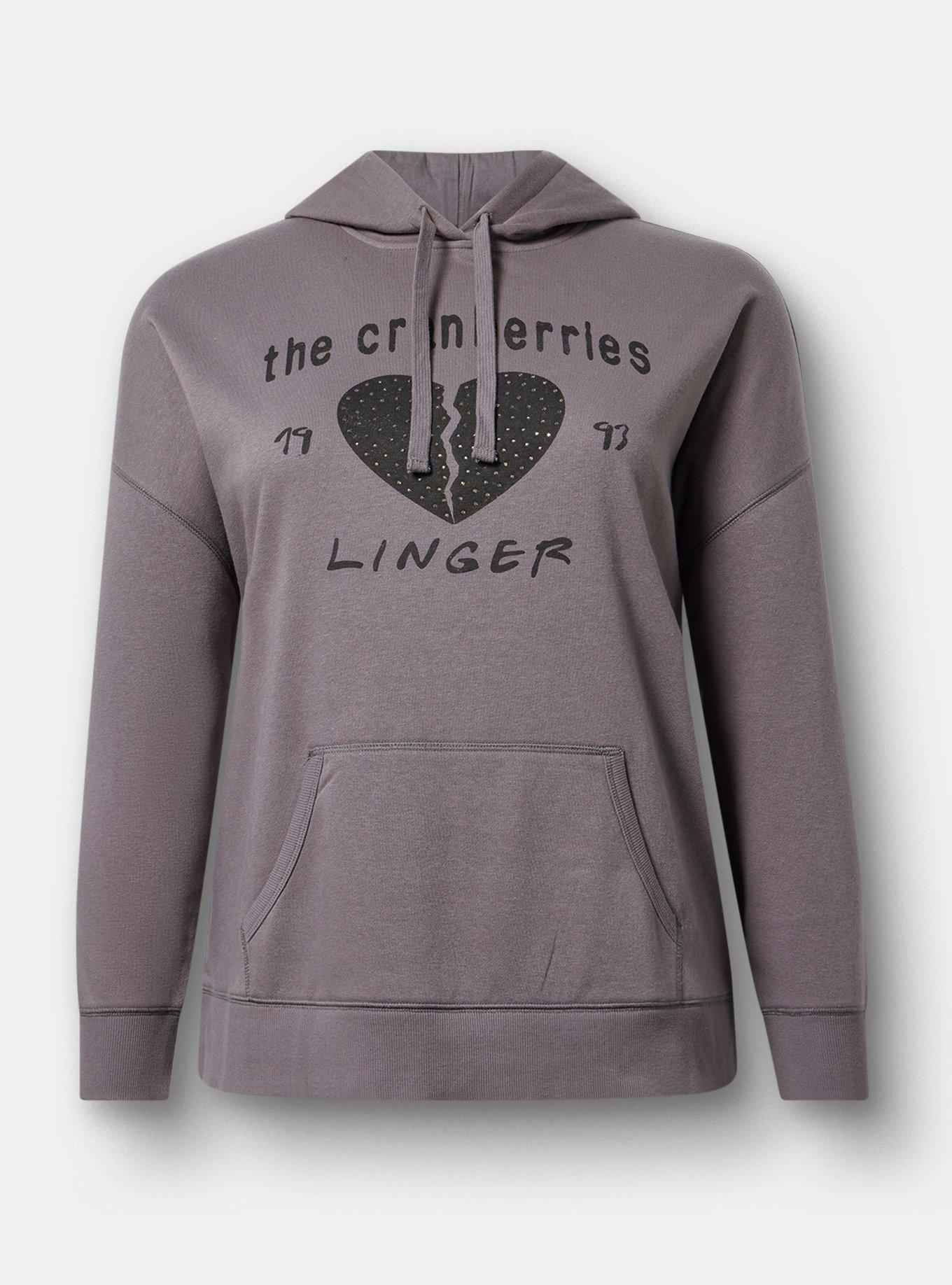 The Cranberries Relaxed Fleece Hoodie, CRANBERRIES HEART TORNADO GRAY, hi-res