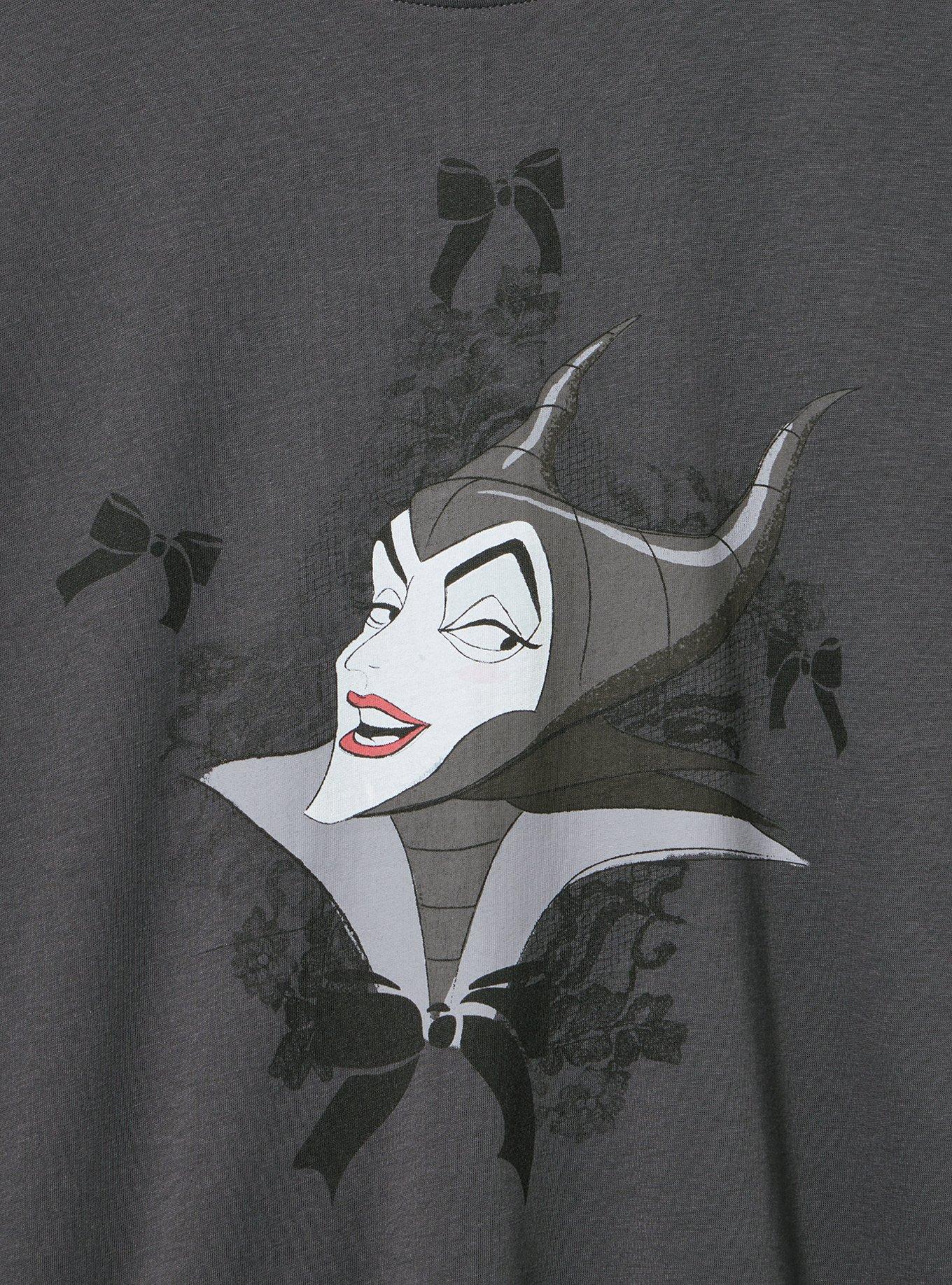 Maleficent Cotton Jersey Long Sleeve Tee, MALEFICENT OBSIDIAN, alternate