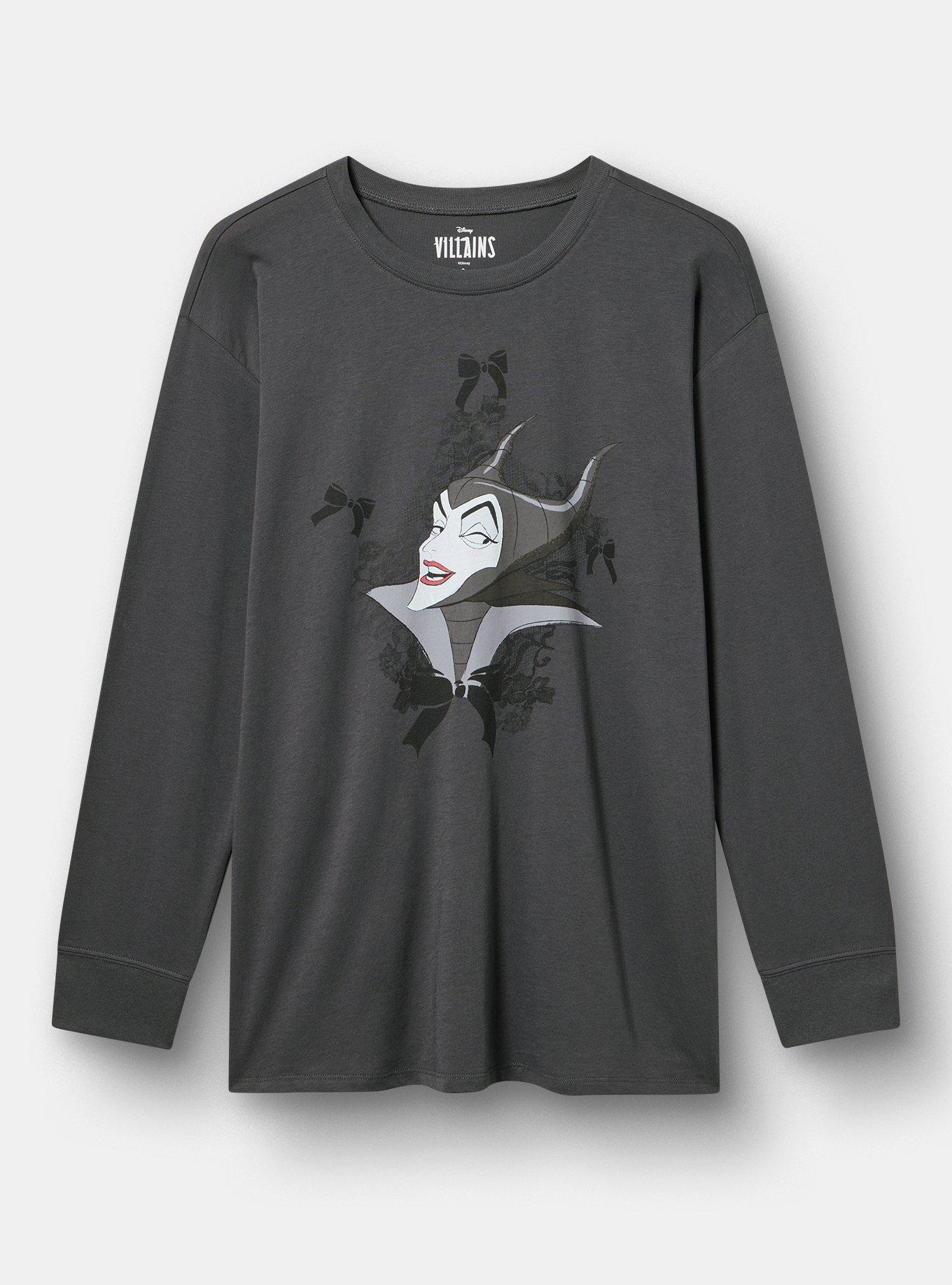 Maleficent Cotton Jersey Long Sleeve Tee, MALEFICENT OBSIDIAN, hi-res