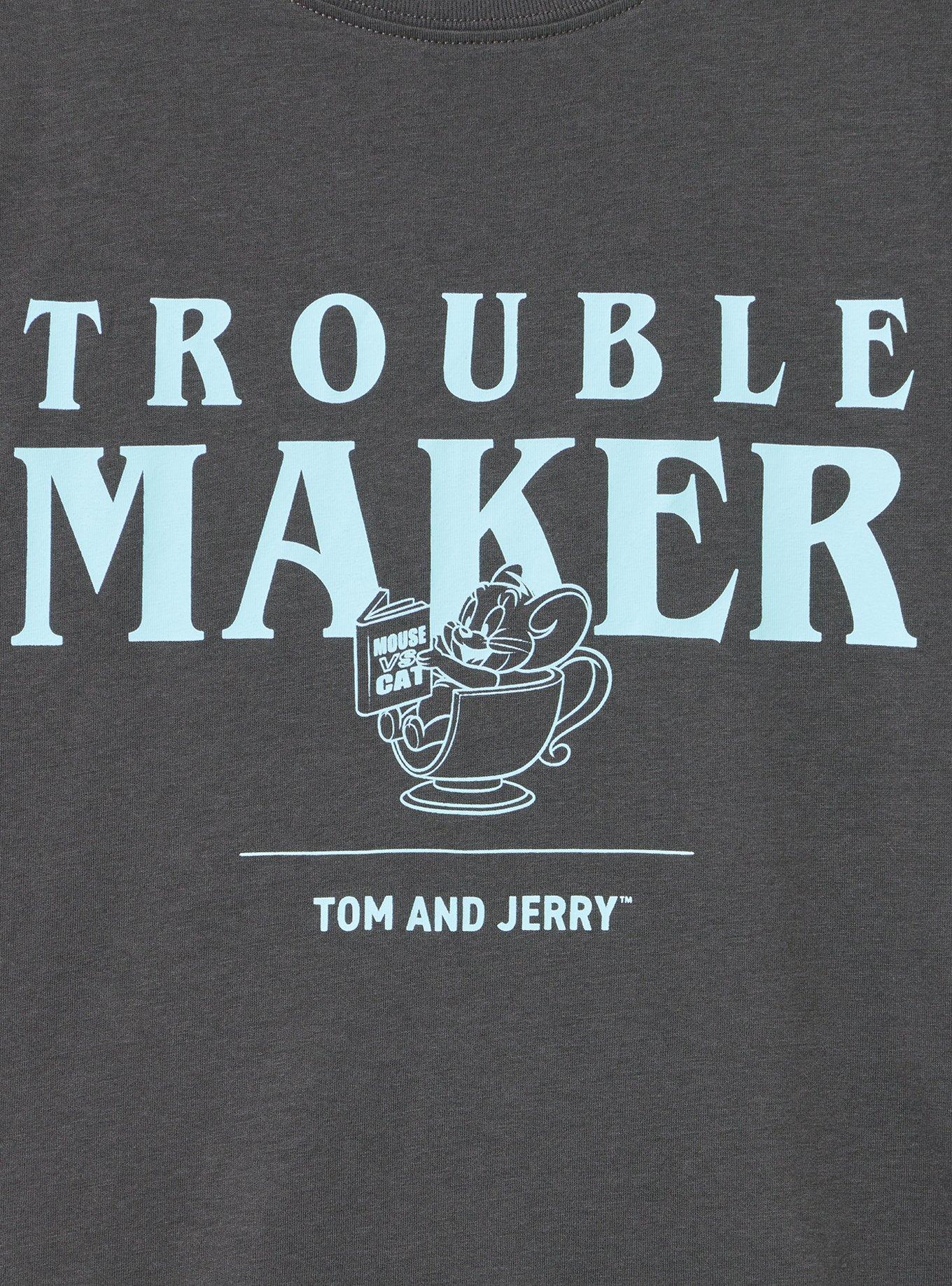 Tom & Jerry Classic Cotton Jersey Tee, TROUBLE MAKER VINTAGE BLACK, alternate