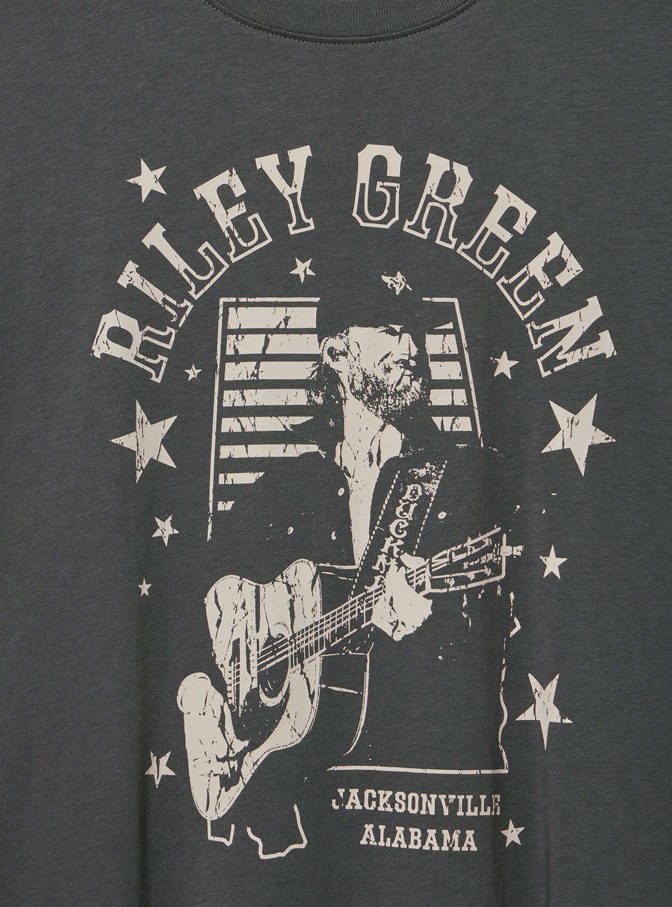 Riley Green Relaxed Cotton Jersey Tee, RILEY GREEN VINTAGE BLACK, alternate