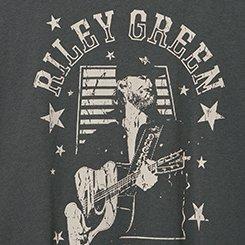 Riley Green Relaxed Cotton Jersey Tee, RILEY GREEN VINTAGE BLACK, swatch