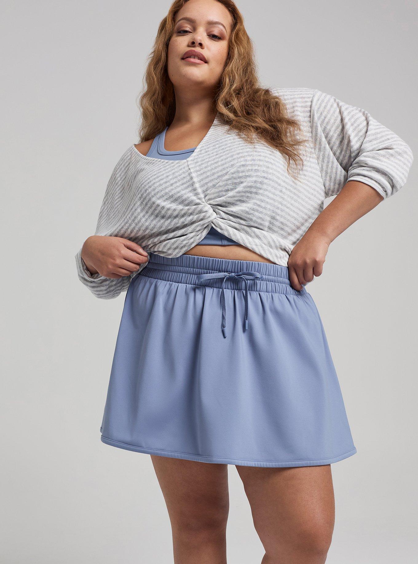 TRU Lightweight Hacci Hi-Low Active Overshirt, LT HEATHER CLOUD DANCER STRIPES, alternate