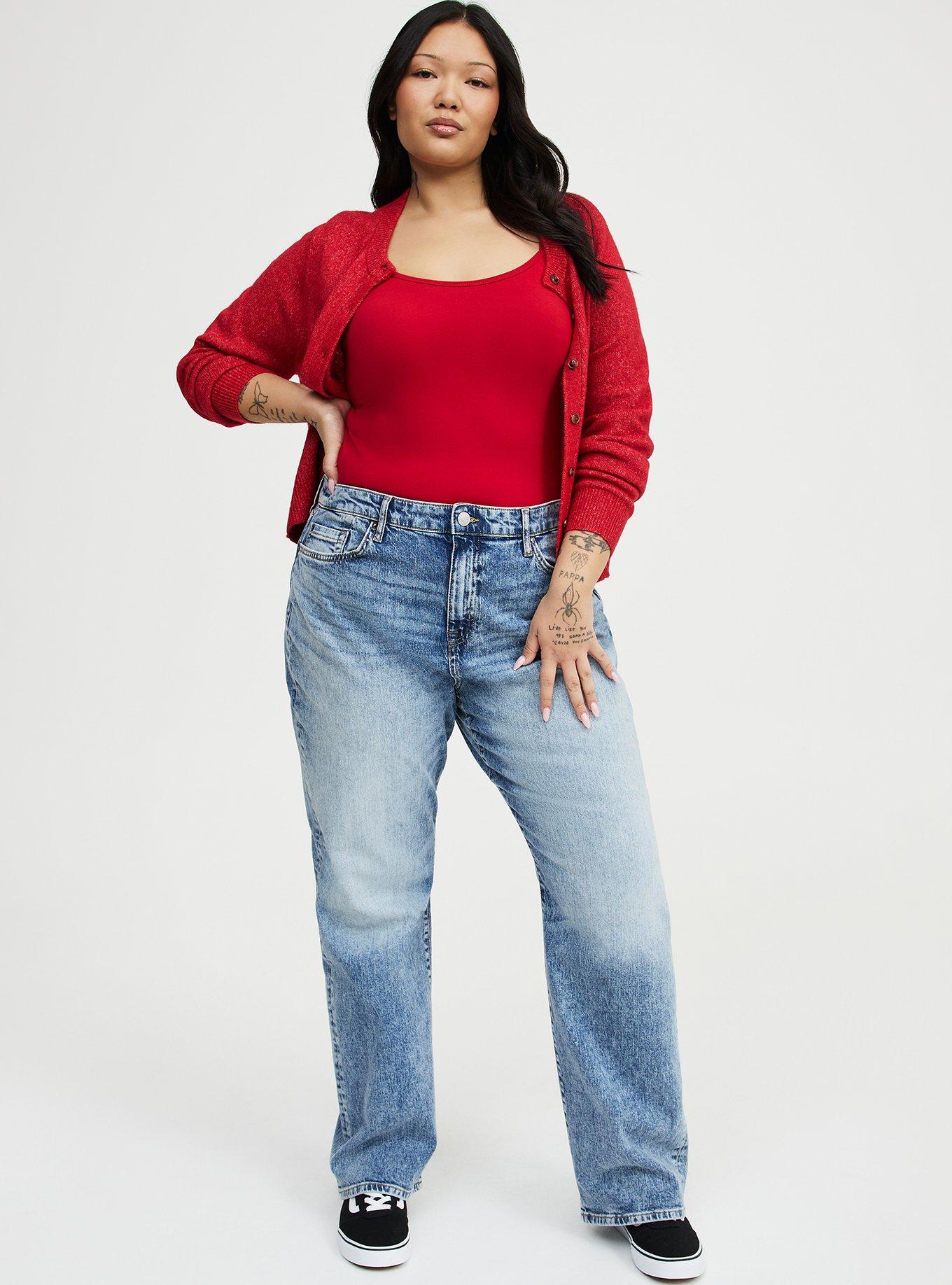 Vegan Cashmere Cropped Cardigan, JESTER RED, alternate