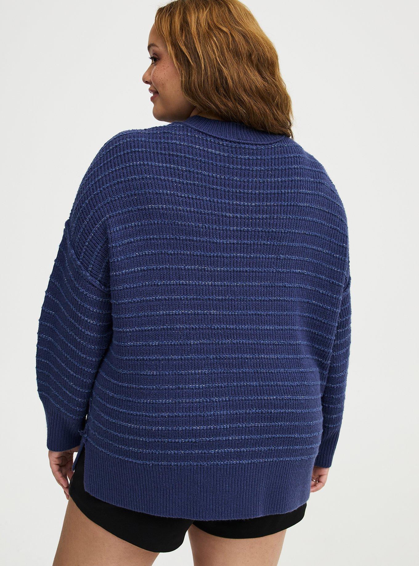 Drop Shoulder Crewneck Sweater, OCEANA, alternate