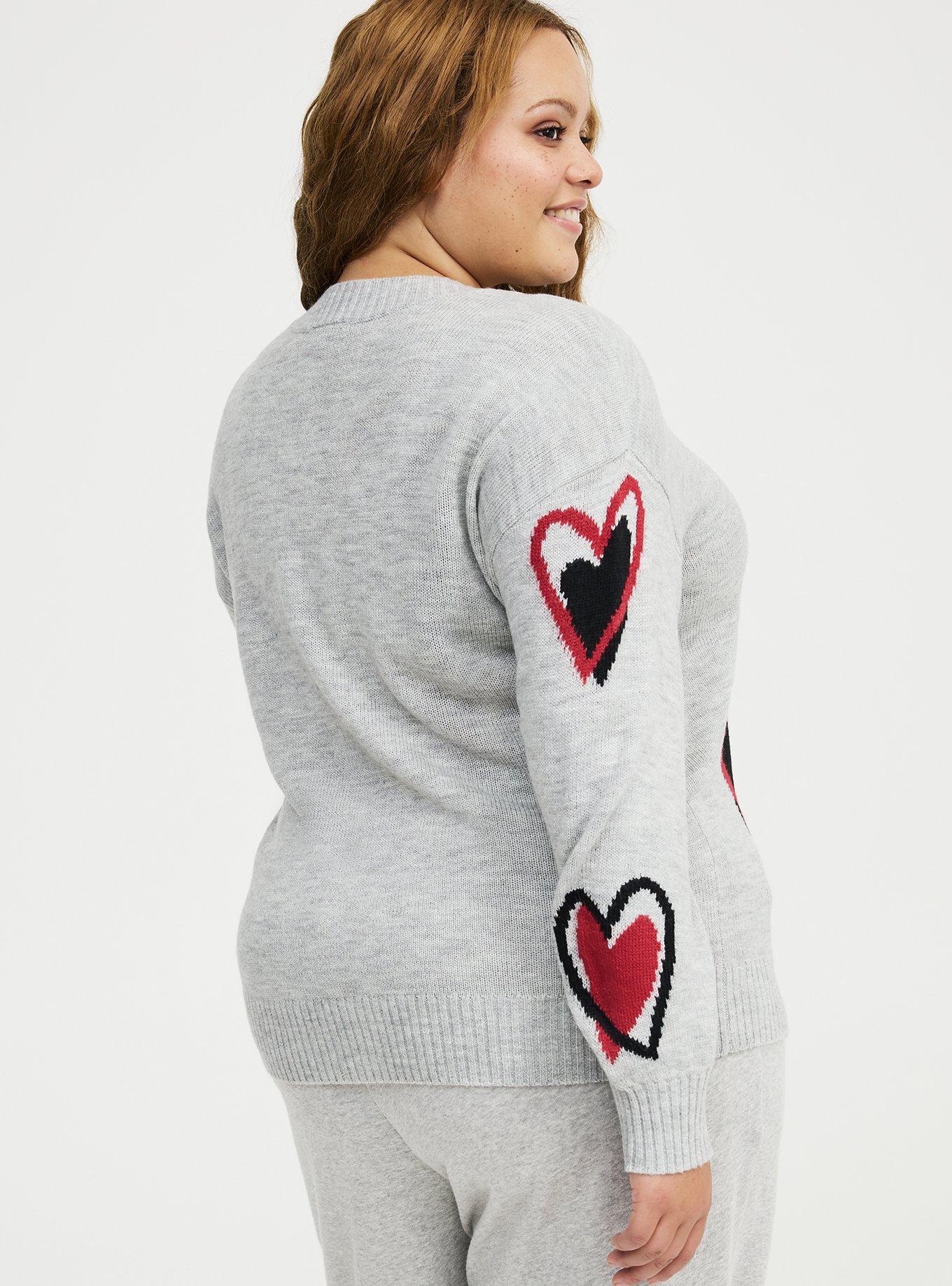 Heart Crew Pullover Sweater