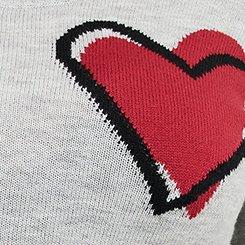 Heart Crew Pullover Sweater, LIGHTEST HEATHER GREY, swatch