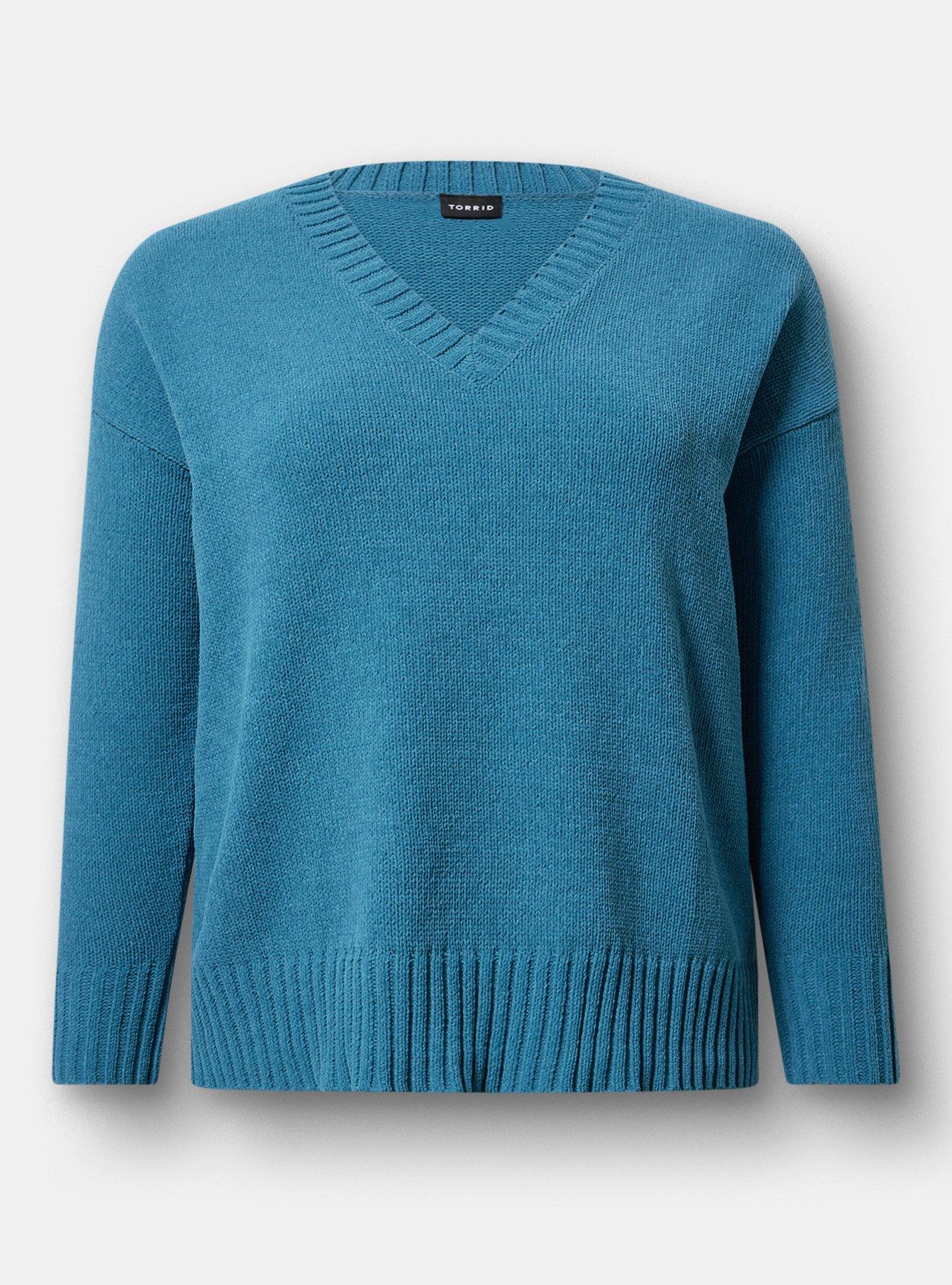 Chenille V-Neck Pullover Sweater