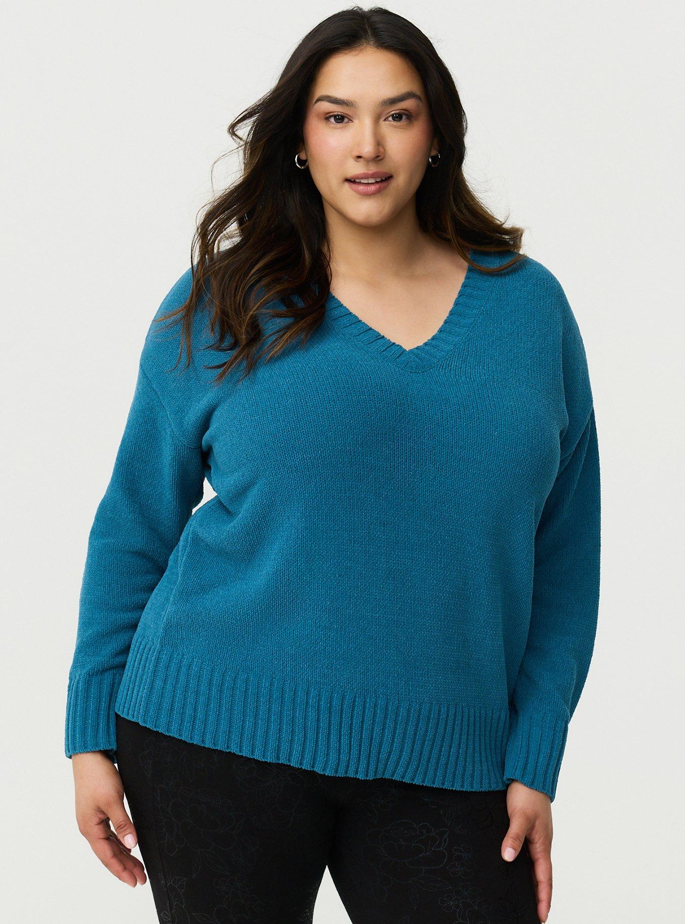 Chenille V-Neck Pullover Sweater
