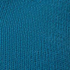 Plus Size Chenille V-Neck Pullover Sweater, MALLARD BLUE, swatch