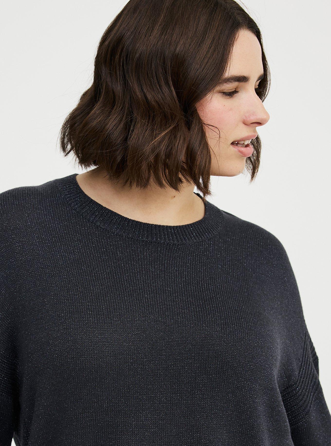 Metallic Luxe Cozy Crew Pullover Sweater