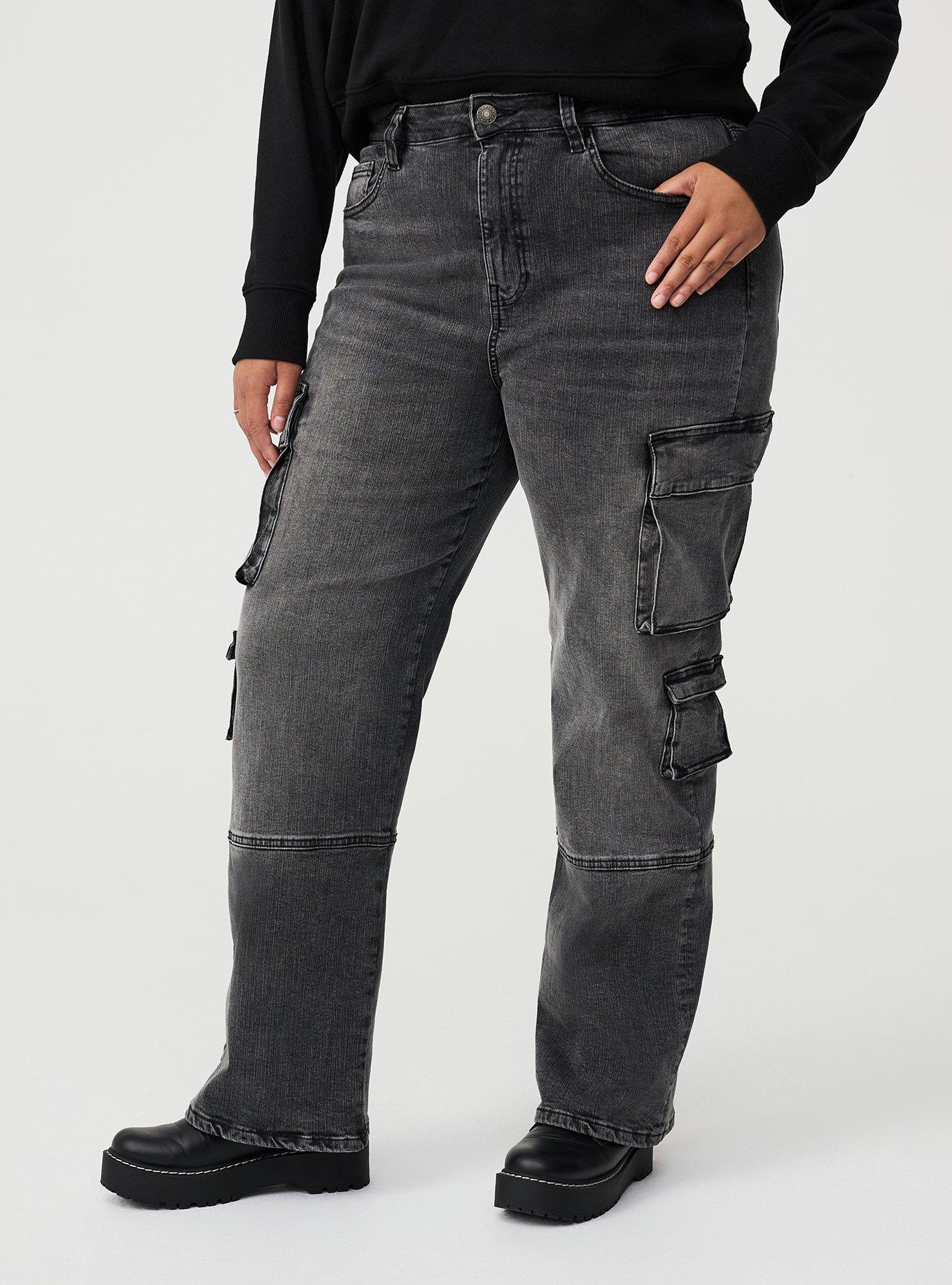 High-Rise Cargo Straight Jean