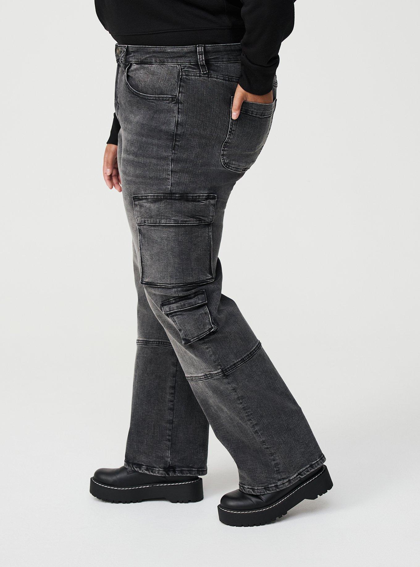 High-Rise Cargo Straight Jean