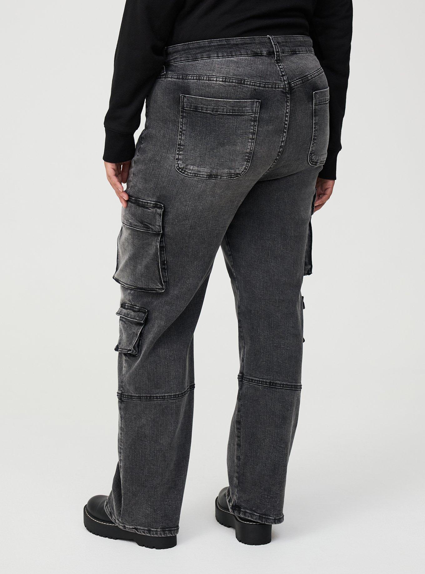 High-Rise Cargo Straight Jean