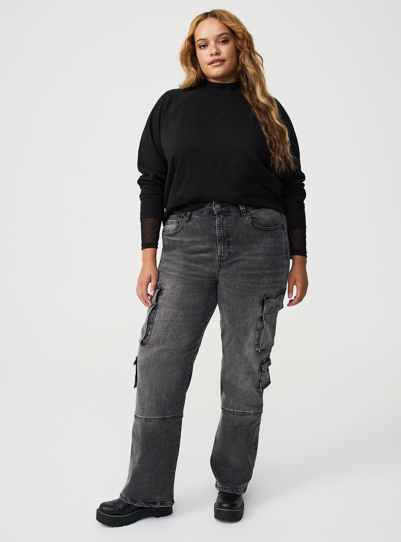 High-Rise Cargo Straight Jean